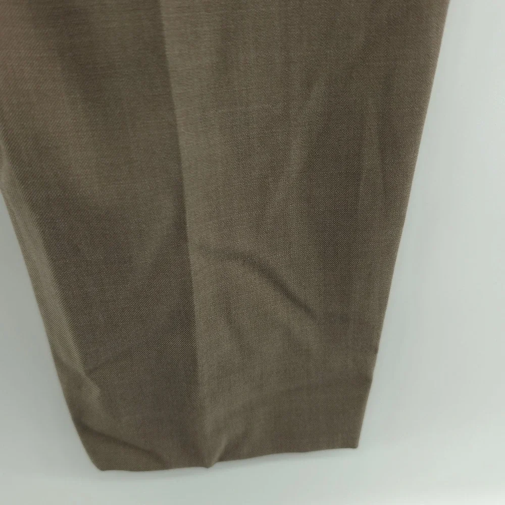 Jos A Bank Mens Traveler Pants Wool Blend Brown 40x32 Slim Fit Wrinkle Resistant